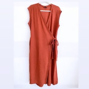 Eileen Fisher Orange Wrap Jumpsuit